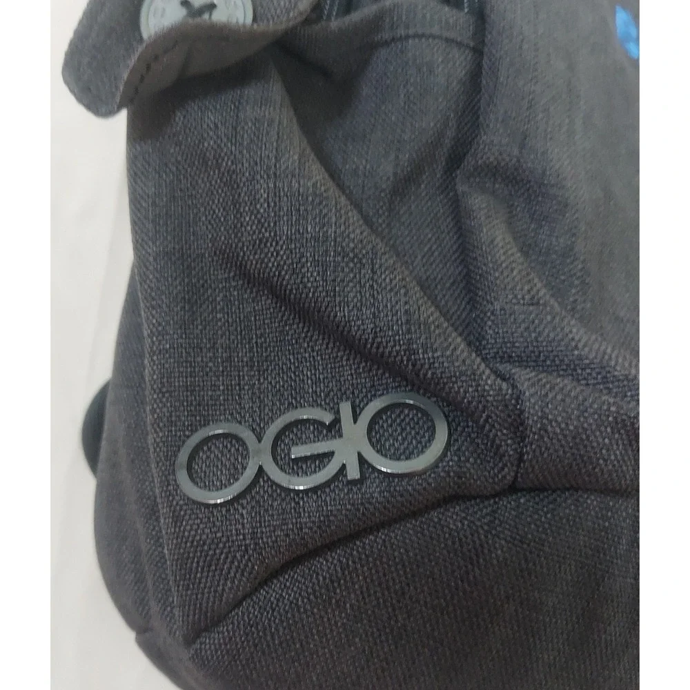 OGIO Backpack Charcoal Gray Heathered Belden Logo Button Detail Laptop‎ Bag